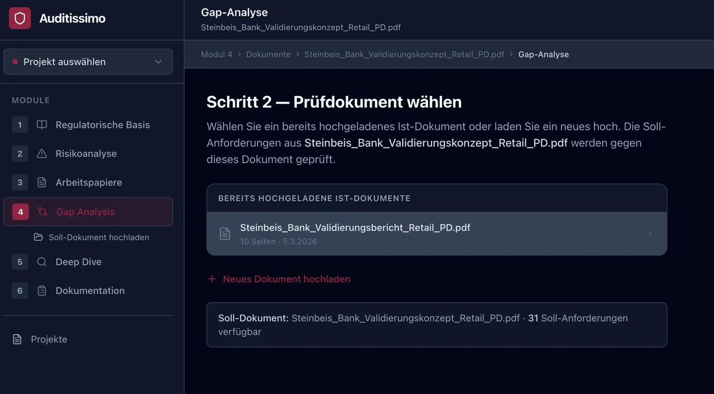 Module 4: Selecting the audit document